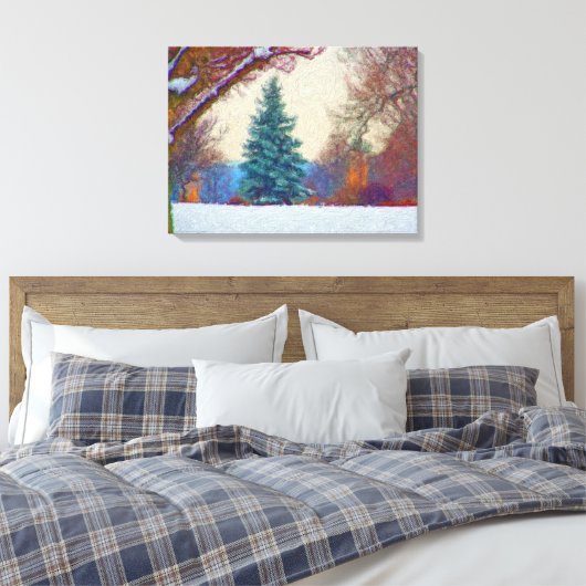 Klassische Kunstlandschaft Drucken von Aquarellen Leinwanddruck (Insitu (Schlafzimmer))