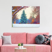 Klassische Kunstlandschaft Drucken von Aquarellen Leinwanddruck (Insitu (Wohnzimmer))