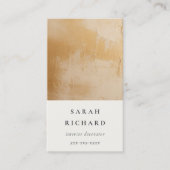 Klassische künstlerische Beige Gold Öl Anstrich Te Visitenkarte (Vorderseite)