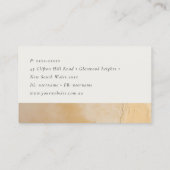 Klassische künstlerische Beige Gold Öl Anstrich Te Visitenkarte (Rückseite)