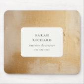 Klassische künstlerische Chic Beige Gold Öl Paint Mousepad (Vorne)