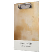 Klassische künstlerische Chic Beige Gold Ölfarbe F Klemmbrett (Links)