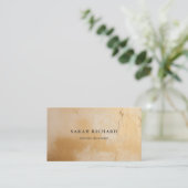 Klassische künstlerische Chic Beige Gold Ölfarbe F Visitenkarte (Stehend Vorderseite)