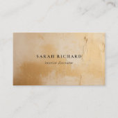 Klassische künstlerische Chic Beige Gold Ölfarbe F Visitenkarte (Vorderseite)