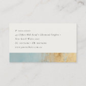 Klassische kunstvolle blaue Gold Ölfarbe Farbe Tex Visitenkarte (Rückseite)