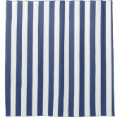 Klassische Küstenstreifen | Cobalt Blue Stripes Duschvorhang (Vorderseite)