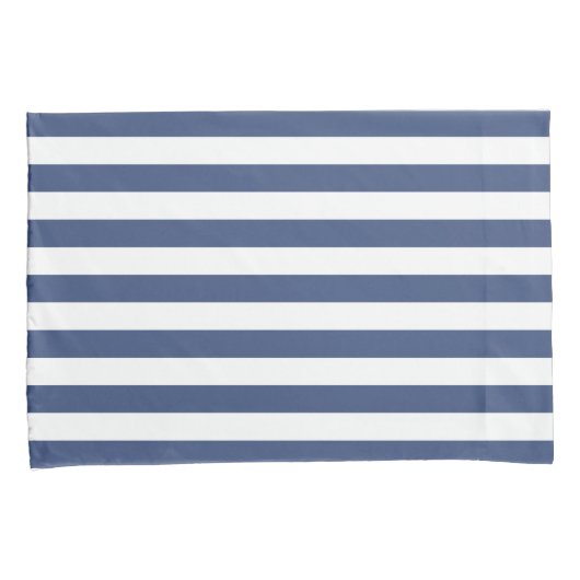 Klassische Küstenstreifen | Cobalt Blue Stripes Kissenbezug (Vorderseite-Rechts)