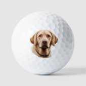 Klassische Labrador Retriever Illustration Golfball (Vorderseite)
