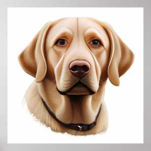 Klassische Labrador Retriever Illustration Poster