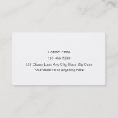 Klassische Ladys Monogram Business Cards Visitenkarte (Rückseite)