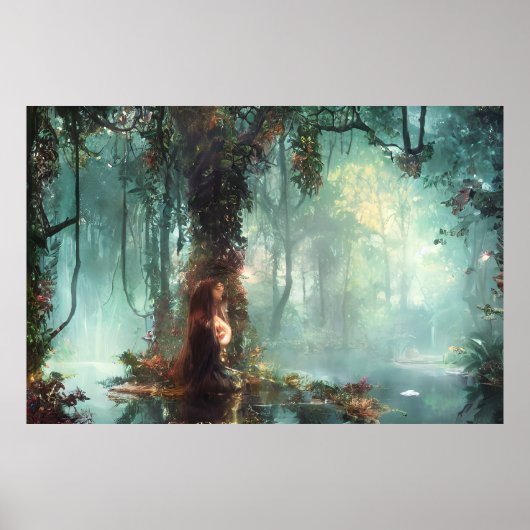 Klassische Landschaft schöne Farben bläulichen Her Poster (Vorne)