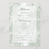 Klassische Landschaft-Toile-Hochzeit in Salbeigrün Programm (Vorderseite)
