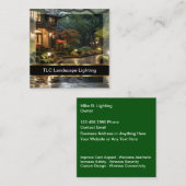Klassische Landschaftslichtdienste Quadratische Visitenkarte (Vorne/Hinten)