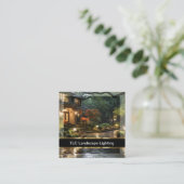 Klassische Landschaftslichtdienste Quadratische Visitenkarte (Stehend Vorderseite)