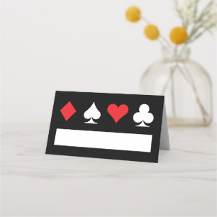 Klassische Las Vegas-Platzkarte Rot und Weiß auf S Platzkarte