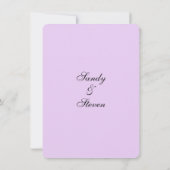 Klassische Lavendel-Einladungen Einladung (Rückseite)