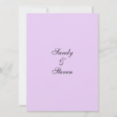 Klassische Lavendel-Einladungen Einladung (Rückseite)