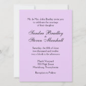 Klassische Lavendel-Einladungen Einladung (Vorderseite)