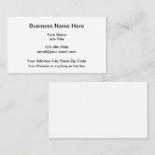 Klassische Layoutgenerische Visitenkarten Visitenkarte (Vorne/Hinten)