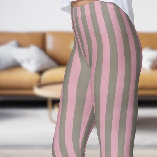 Klassische Leggings aus dem antiken Rosa Strip