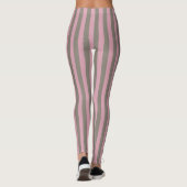 Klassische Leggings aus dem antiken Rosa Strip (Rückseite)