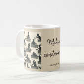 Klassische LeitSilhouetten Gustav Mahler Kaffeetasse (Vorderseite Links)