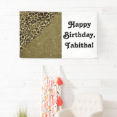 Klassische Leopard-DruckBrushstrokes auf Banner (Insitu)