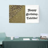 Klassische Leopard-DruckBrushstrokes auf Banner (Messeveranstaltung)