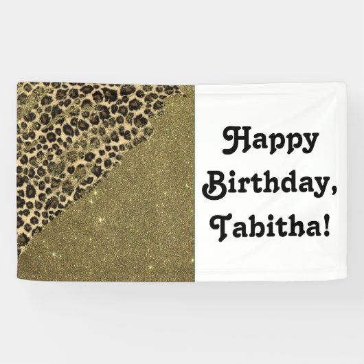 Klassische Leopard-DruckBrushstrokes auf Banner (Horizontal)