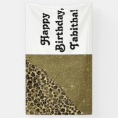 Klassische Leopard-DruckBrushstrokes auf Banner (Vertikal)