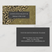 Klassische Leopard-DruckBrushstrokes auf Visitenkarte (Vorne/Hinten)