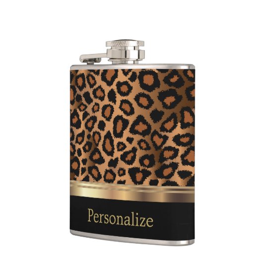 Klassische Leopardenschrift Flachmann (Links)