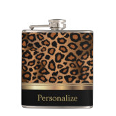 Klassische Leopardenschrift Flachmann (Vorderseite)