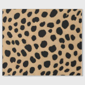 Klassische Leopardrucke in Beige und Schwarz Geschenkpapier (Flach)