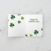 Klassische Leprechaun & Fairy St. Patrick's Day Ca Karte (Innenseite)