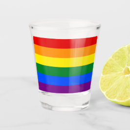 Klassische LGBTQ-Gay Pride-Regenbogenflagge Schnapsglas