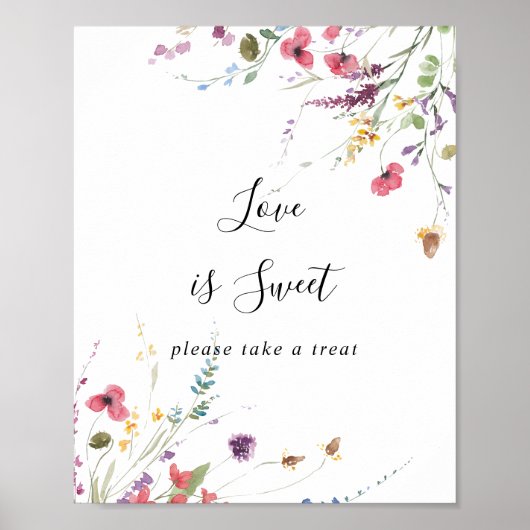 Klassische Liebe der wilden Flora ist ein süßes Ze Poster (Vorne)