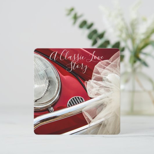 Klassische Liebe Einladung (Stehend Vorderseite)