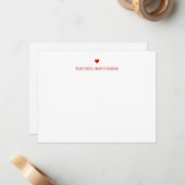 Klassische Liebe für Red Heart Stationery Mitteilungskarte (Vorderseite/Rückseite Beispiel)