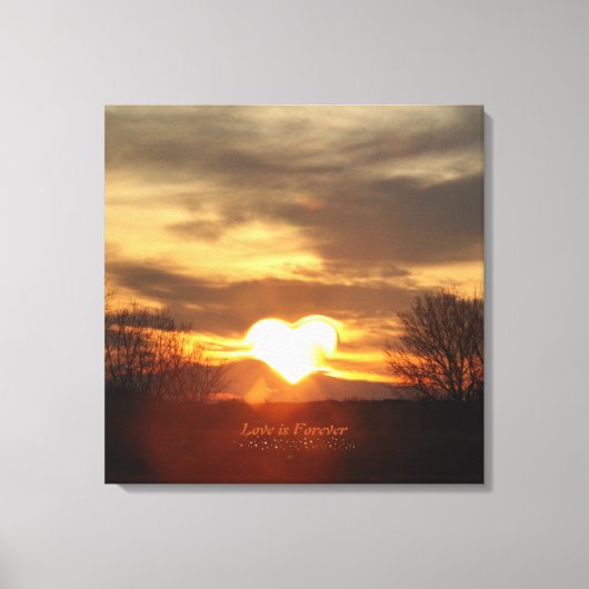 Klassische Liebe ist Forever Sunset Memorial Leinwanddruck (Vorderseite)