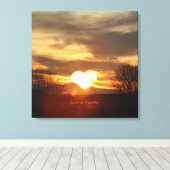 Klassische Liebe ist Forever Sunset Memorial Leinwanddruck (Insitu (Holzboden))