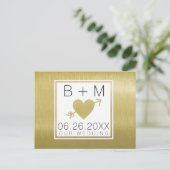 Klassische Liebe Monogramm, unvergessliche Hochzei Postkarte (Stehend Vorderseite)