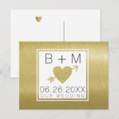 Klassische Liebe Monogramm, unvergessliche Hochzei Postkarte (Vorne/Hinten)