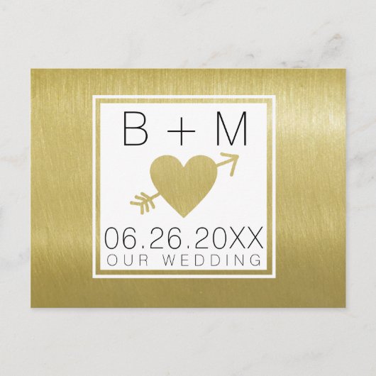 Klassische Liebe Monogramm, unvergessliche Hochzei Postkarte (Vorderseite)