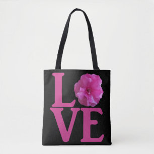 Klassische Liebe Rosa Blume Tasche