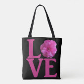 Klassische Liebe Rosa Blume Tasche (Rückseite)