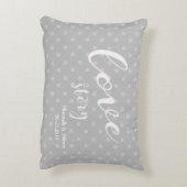 Klassische "Liebe Story" Hochzeit/Besondere Anlass Zierkissen (Rückseite(Vertikal))