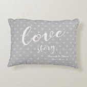 Klassische "Liebe Story" Hochzeit/Besondere Anlass Zierkissen (Rückseite)