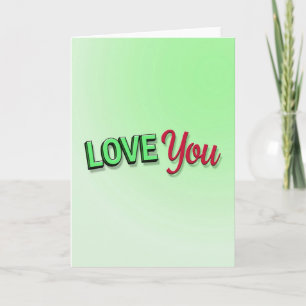 Klassische Liebes-3D-Textkarte Karte