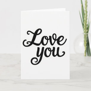 Klassische Liebeskarte mit 'Ich liebe dich'-Text Karte